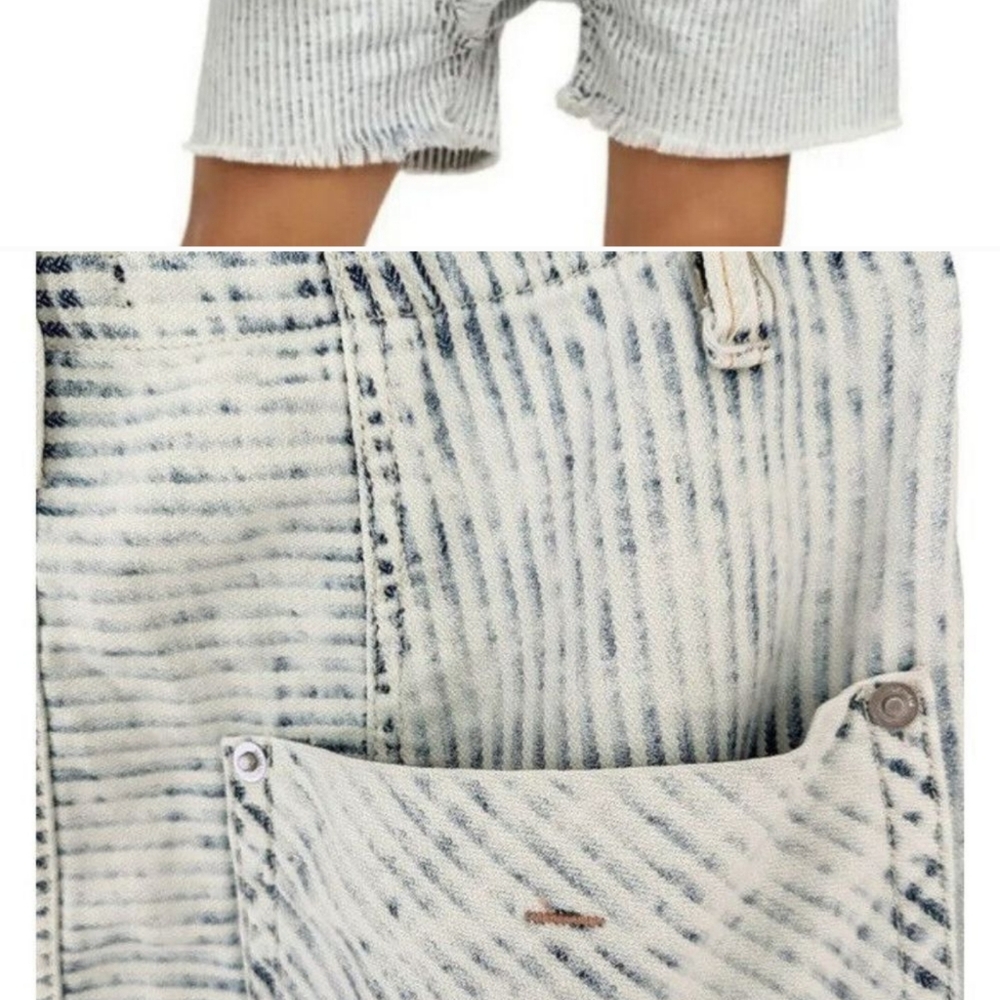 We the Free Easy Rider Haram acid wash stripe shorts